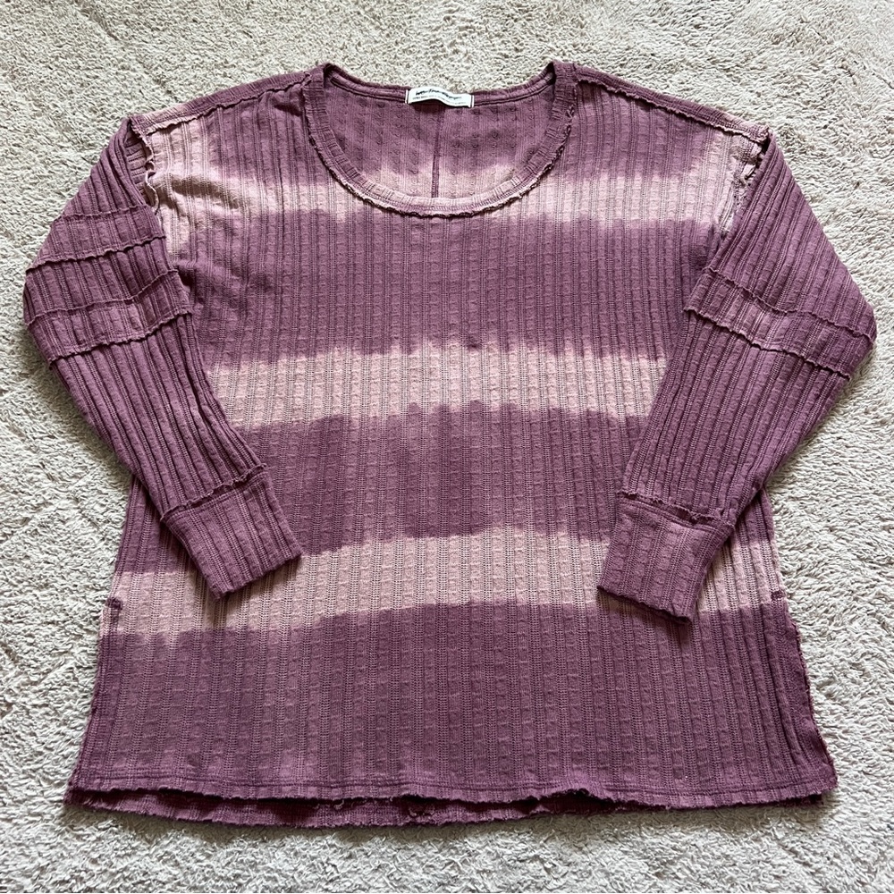 NWOT Free People We The Free Oversized Sunset Tee Preppy Boho Lagenlook Size XS